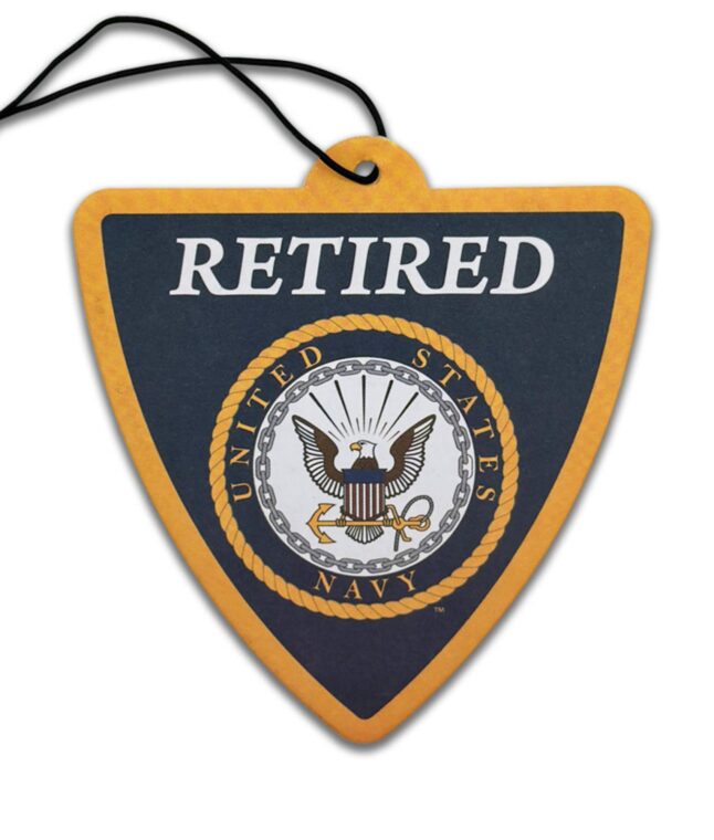 Navy Retired Shield Air Freshener 6-Pack