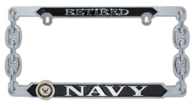 Navy Retired 3D License Plate Frame image