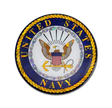 Navy Crest 3D Reflective Decal