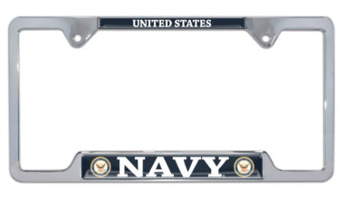 Full-Color US Navy License Open Plate Frame image