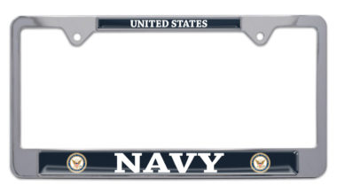 Full-Color US Navy License Plate Frame image