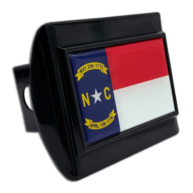 North Carolina Flag Black Hitch Cover