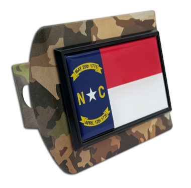 North Carolina Flag Camouflage Hitch Cover