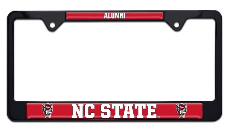 NC State Alumni Black License Plate Frame