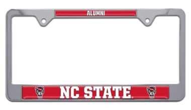 NC State Alumni Chrome License Plate Frame image
