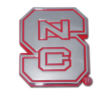 North Carolina State Red Chrome Emblem