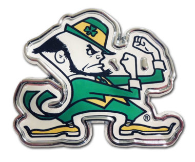 Notre Dame Leprechaun Color Chrome Emblem image