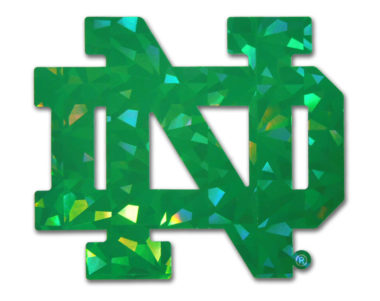 Notre Dame Green Reflective Decal image