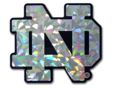 Notre Dame Silver 3D Reflective Decal image