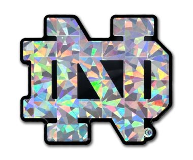 Notre Dame Silver 3D Reflective Decal