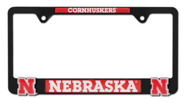 Nebraska Cornhuskers Black 3D License Plate Frame