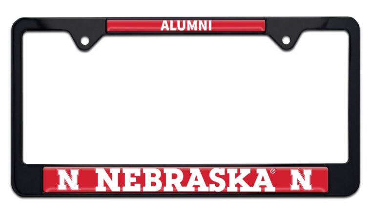 Nebraska Cornhuskers Alumni Black License Plate Frame