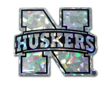 University of Nebraska Silver 3D Reflective Decal image