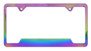Neon Open License Plate Frame