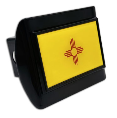 New Mexico Flag Black Hitch Cover