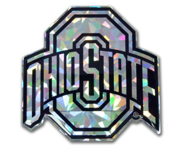 Ohio State Silver 3D Reflective Decal image