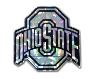 Ohio State Silver 3D Reflective Decal image