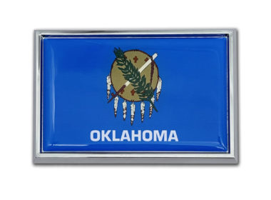 Oklahoma Flag Chrome Emblem image