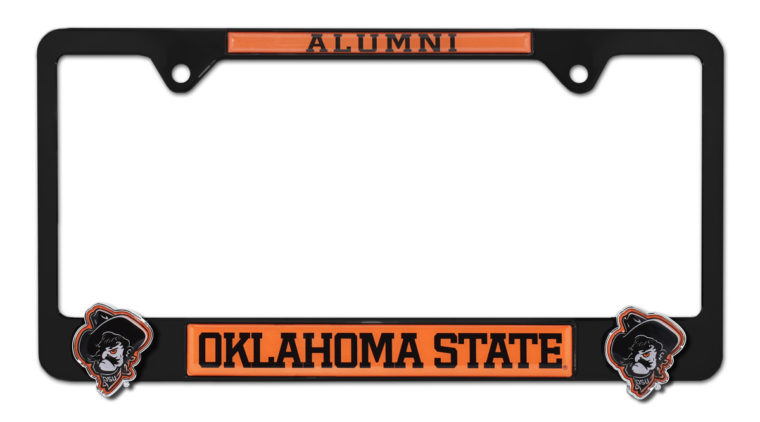 Oklahoma State Alumni Black 3D License Plate Frame