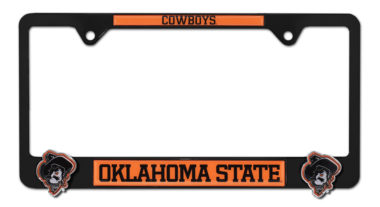 Oklahoma State Cowboys Black 3D License Plate Frame