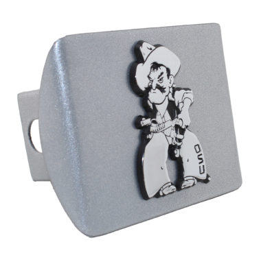 Oklahoma State Pistol Pete Brushed Hitch Cover