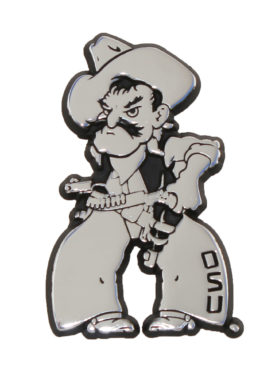 Oklahoma State Pistol Pete Chrome Emblem