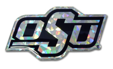 Oklahoma State Silver 3D Reflective Decal image