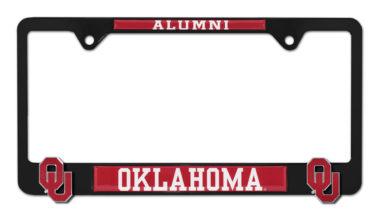Oklahoma Alumni Black 3D License Plate Frame