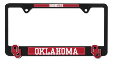 Oklahoma Sooners Black 3D License Plate Frame
