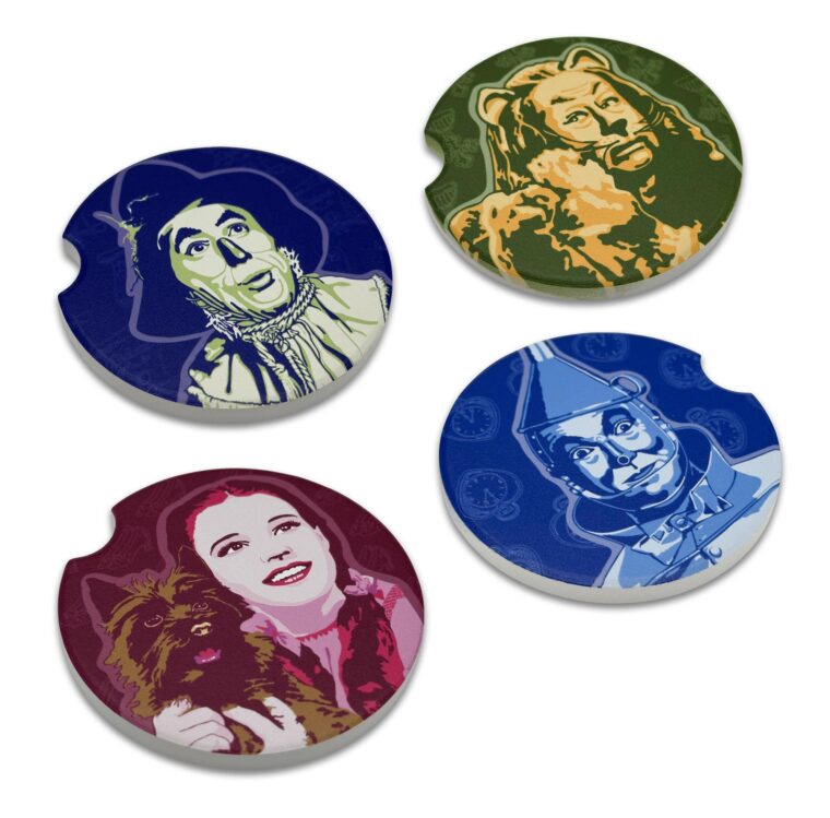 The Wizard of Oz Character Car Coasters – 4 Pack