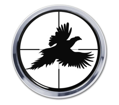 Pheasant Target Chrome Emblem