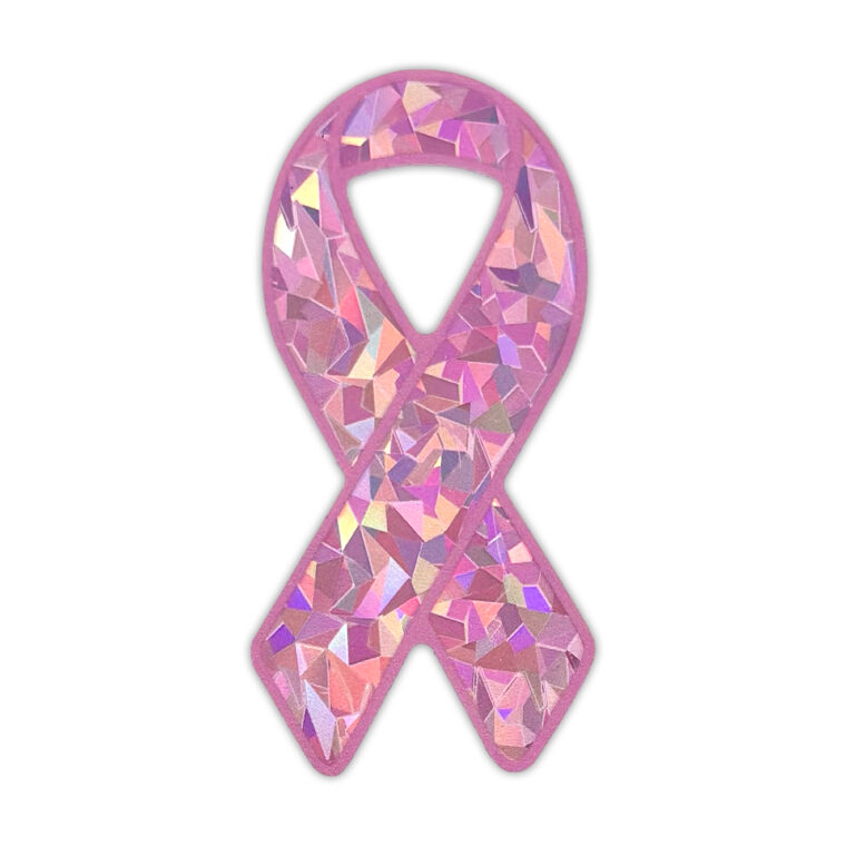 Pink Ribbon Reflective Decal