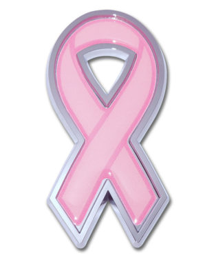 Pink Ribbon Chrome Emblem image