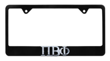 Pi Beta Phi Black License Plate Frame image