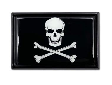 Pirate Flag Black Metal Car Emblem image