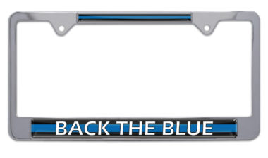 Police Back the Blue License Plate Frame