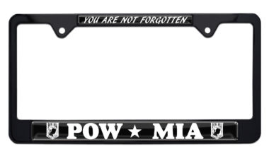 POW / MIA Black License Plate Frame