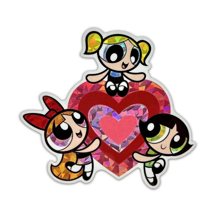 Powerpuff Girls Team Heart Reflective Decal