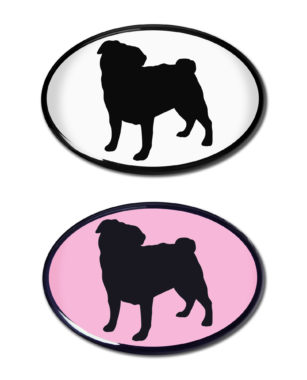 Pug 3D Decal 2-Pack