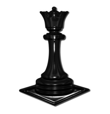 Black Queen Chess Emblem