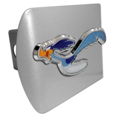 Road Runner Brushed Chrome Metal Hitch Cover