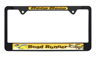 Road Runner Black License Plate Frame