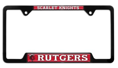 Rutgers Scarlet Knights Black License Plate Frame