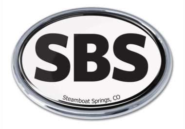 Steamboat Springs White Chrome Emblem