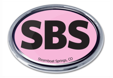 Steamboat Springs Pink Chrome Emblem