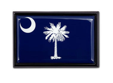 South Carolina Flag Black Metal Car Emblem image
