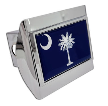 South Carolina Chrome Flag All Metal Chrome Hitch Cover image
