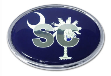 South Carolina Palmetto Oval Chrome Emblem