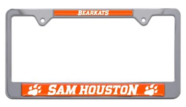 Sam Houston Bearkats Chrome License Plate Frame
