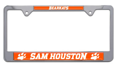 Sam Houston State Chrome License Plate Frame